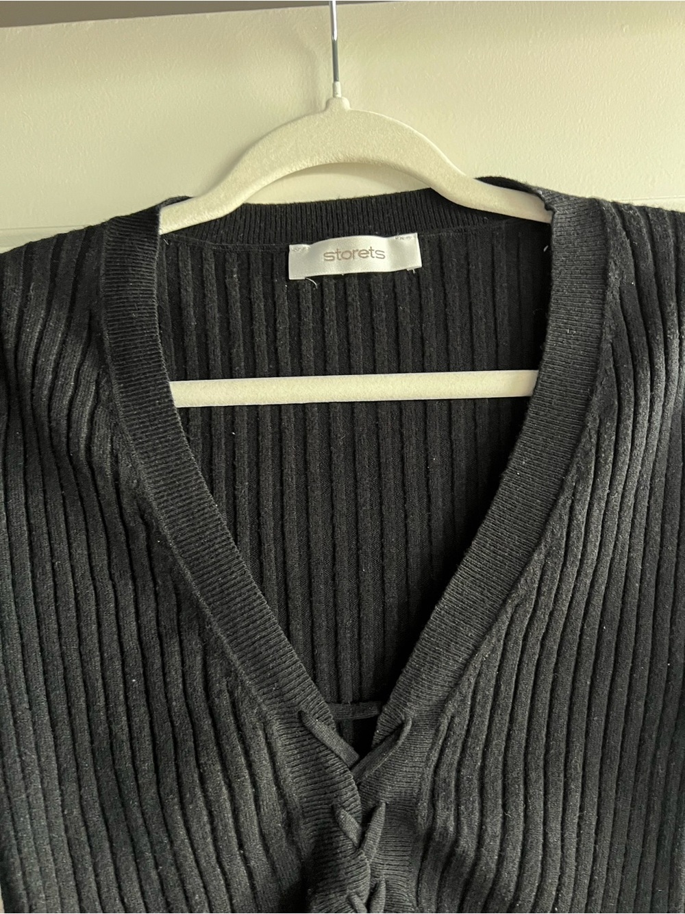 storets Black Ribbed Lace-Up Knit Top - Picture 4 of 7